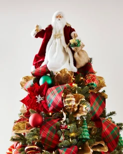 Balsam Hill Santa And Mrs. Claus Christmas Tree Toppers Sale