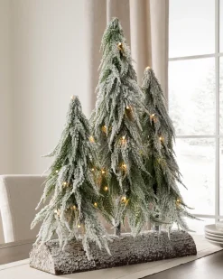 Balsam Hill Snowfall Downswept Tabletop Trees Discount