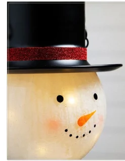 Balsam Hill Snowman Solar-Powered Pathway Light Sets