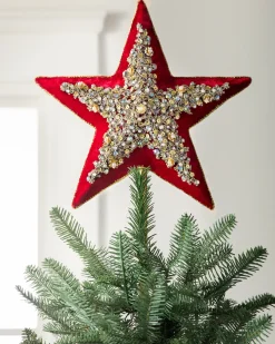 Balsam Hill Star Beaded Christmas Tree Topper Sale