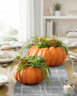 Balsam Hill Succulent Harvest Pumpkin Foliage New