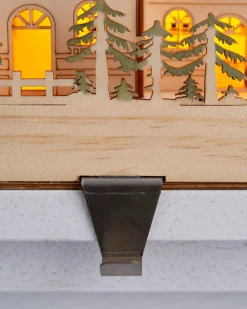Balsam Hill Wooden Alpine Village Stocking Holders Outlet