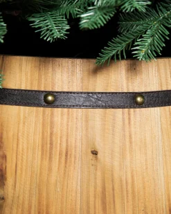 Balsam Hill Wooden Barrel Christmas Tree Collars
