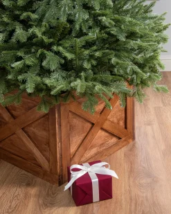 Balsam Hill Wooden Crate Christmas Tree Collars New