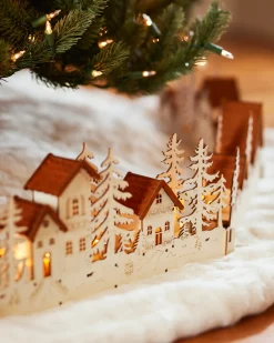 Balsam Hill Wooden Village Christmas Tree Collar Outlet